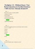 Firefighter 1C - Wildland Exam &sol; Test Review Questions & Certified Solutions &sol; 100&percnt; Correct &sol; Already Graded A&plus;        Quiz&lowbar;&lowbar;&lowbar;&lowbar;&quest; Which product container is most likely to BLEVE&quest; a&period; refrigerated rail road car b&period; open top hopper c&period; 5 gallon liquid propane t