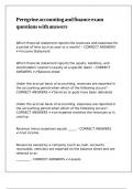 Peregrine accounting and finance exam questions with answers