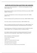AAHFN RN CERTIFICATION QUESTIONS AND ANSWERS