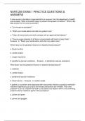 NURS 200 EXAM 1 PRACTICE QUESTIONS & ANSWERS