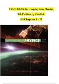 Test bank for inquiry into physics 8th edition by ostdiek