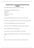 NUR1020C TERM 1 FINAL EXAM REVIEW QUESTIONS AND ANSWERS