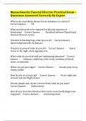 Massachusetts Funeral Director Practical Exam &ndash; Questions Answered Correctly By Expert