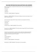 NHA MBC PREPARATION EXAM QUESTIONS AND ANSWERS
