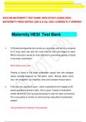 HESI RN Maternity & Pediatrics Test Bank &vert; 300 Verified Questions and Answers &ndash; Study Guide Edition