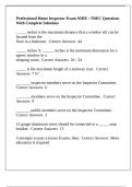 Professional Home Inspector Exam NHIE &sol; TREC Questions With Complete Solutions