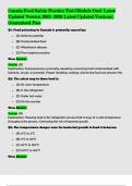 Canada Food Safety Practice Test &lbrack;Module One&rsqb; Latest Updated Version 2025 -2026 Latest Updated Versions &vert; Guaranteed Pass