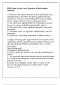 PMH Exam 1 study cards Questions With Complete Solutions