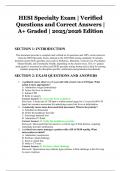 HESI Specialty Exam &vert; Verified Questions and Correct Answers &vert; A&plus; Graded &vert; 2025&sol;2026 Edition