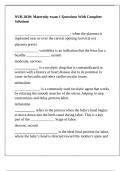 NUR 2030&colon; Maternity exam 1 Questions With Complete Solutions