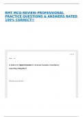 RMT MCQ-REVIEW-PROFESSIONAL PRACTICE QUESTIONS & ANSWERS RATED 100&percnt; CORRECT&excl;&excl;