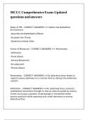 MCCC Comprehensive Exam-Updated questions and answers