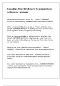 Canadian Securities Course Exam questions with correct answers