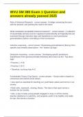 WVU SM 380 Exam 1 Question and answers already passed 2025