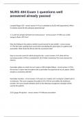 NURS 404 Exam 1 questions well answered already passed