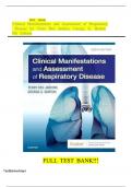 Test Bank for Clinical Manifestations and Assessment of Respiratory Disease 8th Edition by Des Jardins ISBN NO&semi;9780323553698 All Chapters Fully Covered&comma;Complete Guide A&plus;&vert;&vert;NEWEST VERSION&vert;&vert;&period;