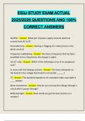 ES3J STUDY EXAM ACTUAL 2025&sol;2026 QUESTIONS AND 100&percnt; CORRECT ANSWERS