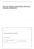 PSY-357 EXAM 1 QUESTIONS WITH ALL PASSED ANSWERS&excl;&excl;