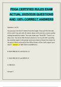 PDGA CERTIFIED RULES EXAM ACTUAL 2025&sol;2026 QUESTIONS AND 100&percnt; CORRECT ANSWERS