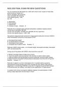 NSG 209 FINAL EXAM REVIEW QUESTIONS