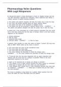 Pharmacology NCLEX Questions  Save
