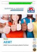 NREMT ADVANCED EMERGENCY MEDICAL TECHNICIAN AEMT EXAM QUESTIONS WITH VERIFIED SOLUTIONS