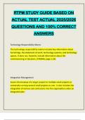 BUNDLE FOR RTPM EXAMS 2025&sol;2026 QUESTIONS AND 100&percnt; CORRECT ANSWERS