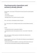 Psychoacoustics &lpar;questions and answers&rpar; already passed