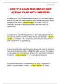 EMD V14 EXAM 2025 BRAND NEW  ACTUAL EXAM WITH ANSWERS&period;