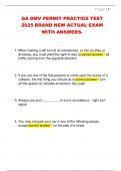 GA DMV PERMIT PRACTICE TEST   2025 BRAND NEW ACTUAL EXAM  WITH ANSWERS&period; 