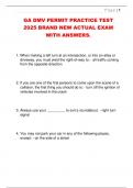 GA DMV PERMIT PRACTICE TEST   2025 BRAND NEW ACTUAL EXAM  WITH ANSWERS&period; 