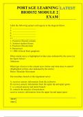 PORTAGE LEARNING BIOD152 MODULE 2 EXAM QUESTIONS AND ANSWERS 2025