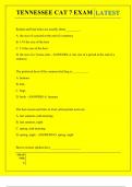 TENNESSEE CAT 7 EXAM QUESTIONS AND ANSWERS 2025