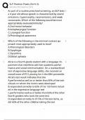 SLP Practice Praxis &lpar;Form 3&rpar; &sol; Score 100&percnt; &sol; 2025 Update &sol; Study Guide & Test Bank