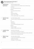 Clinical Applications for Exam 3 &sol; Score 100&percnt; &sol; 2025 Update &sol; Study Guide & Case-Based Test Bank
