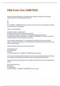 ESB Exam One &lpar;GMETRIX&rpar; Questions and Answers 100&percnt; Verified