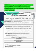 NUR 546 Psychopharmacology for Psychiatric mental health &vert; NR-565 Advanced Pharmacology exam questions bank &vert; 50 fully solved & updated questions &vert; 100&percnt; ACCURACY