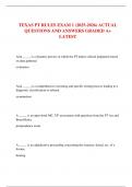 TEXAS PT RULES EXAM 1 &lpar;2025-2026&rpar; ACTUAL QUESTIONS AND ANSWERS GRADED A&plus; LATEST