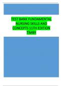 TEST BANK FUNDAMENTAL NURSING SKILLS AND CONCEPTS 11TH EDITION TIMBY
