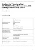 Ohio School of Phlebotomy Final COMPREHENSIVE questions answered&comma; 2025 verified graded A&plus; already passed&excl;