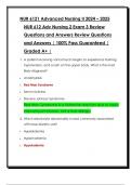 NUR 6121 Advanced Nursing II 2024 &ndash; 2025  NUR 612 Adv Nursing 2 Exam 3 Review  Questions and Answers Review Questions  and Answers &vert; 100&percnt; Pass Guaranteed &vert;  Graded A&plus; &vert;