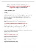 REAL HESI PHARMACOLOGY EXAM 2025-2026&vert;ACTUAL 55 QUESTIONS AND VERIFIED ANSWERS&vert;ALREADY GRADED A&plus;