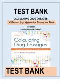 Test Bank for Calculating Drug Dosages A Patient-Safe Approach to Nursing and Math Second Edition by Maryanne Castillo  &lpar;2025&sol;2026&rpar; &lpar;All Chapters Covered&rpar; &lpar;Complete Guide with Answers&rpar; &lpar;Graded A&plus;&rpar;