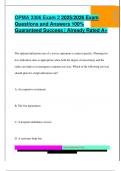 OPMA 3306 Exam 2 2025&sol;2026 Exam  Questions and Answers 100&percnt;  Guaranteed Success &vert; Already Rated A&plus;