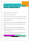 Pel 184 IL School Social Worker  2025&sol;2026 Exam Questions and Verified  Answers &vert; Already Graded A&plus;