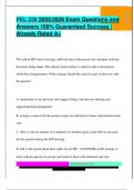 PEL 238 2025&sol;2026 Exam Questions and  Answers 100&percnt; Guaranteed Success &vert;  Already Rated A&plus;