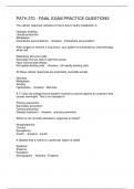 PATH 370 - FINAL EXAM PRACTICE QUESTIONS