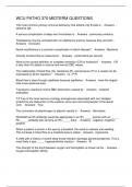 WCU PATHO 370 MIDTERM QUESTIONS 