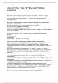 HUM 370 WCU FINAL REVIEW QUESTIONS & ANSWERS