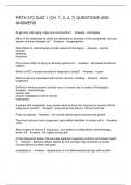 PATH 370 QUIZ 1 &lpar;CH&period; 1&comma; 2&comma; 4&comma; 7&rpar; QUESTIONS AND ANSWERS